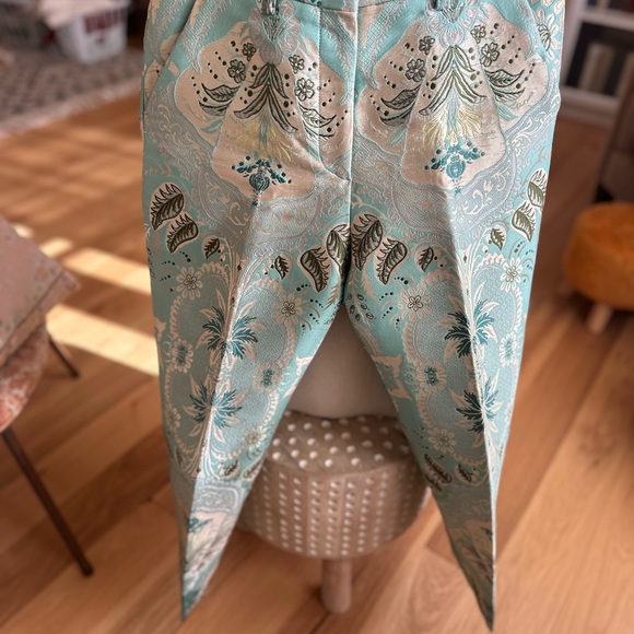 ETRO JACQUARD CIGARETTE TROUSERS- Size 40 Italian - Picture 8 of 16